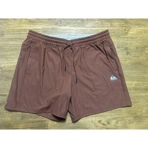 QuikSilver Shorts, Men's Size XL, Brown, Tie Waist, Regular Fit Athletic Wear
